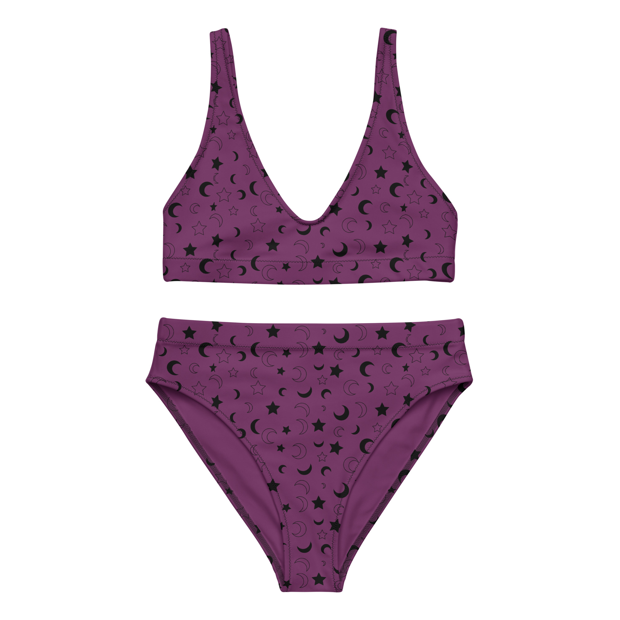 all-over-print-recycled-high-waisted-bikini-white-front-69fea1e68511c.jpg Berry Starry Recycled high-waisted bikini