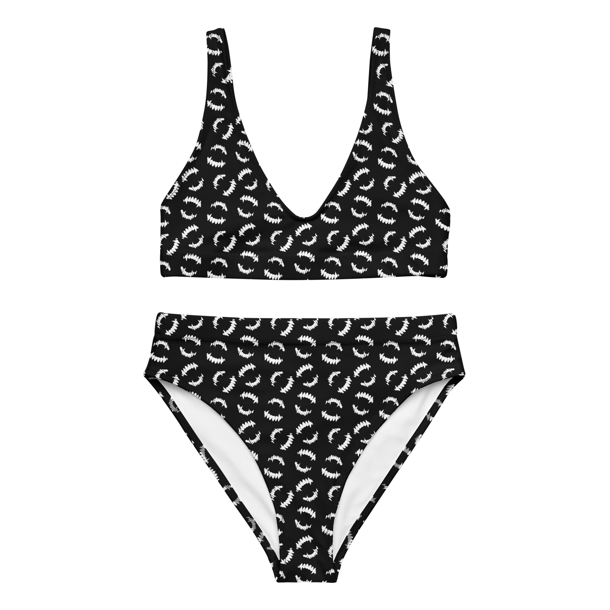 Teeth Recycled high-waisted bikini