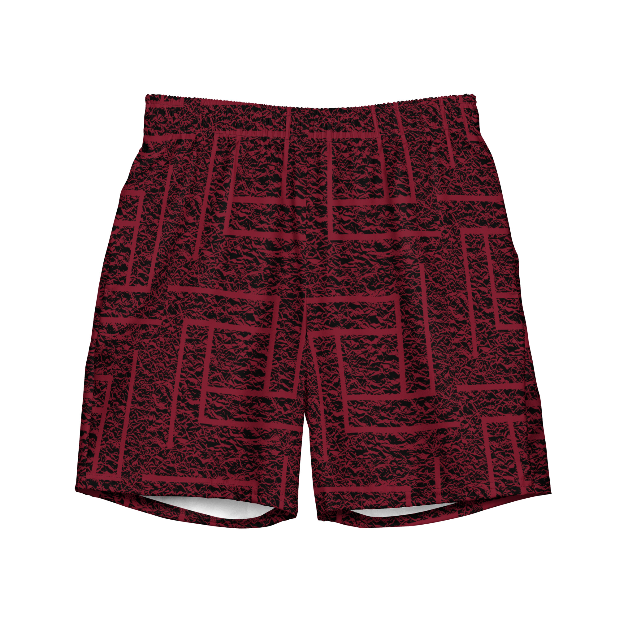 Burgundy Recycled Swim Trunks