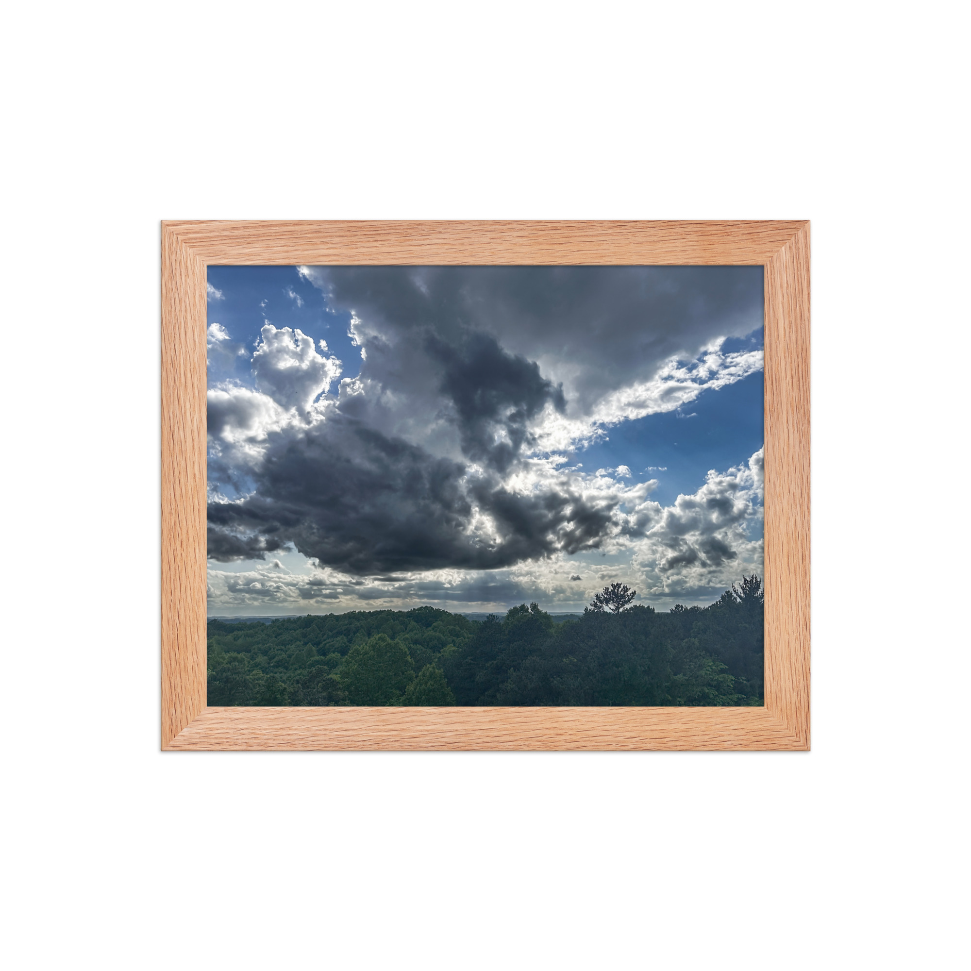 enhanced-matte-paper-framed-poster-in-red-oak-8x10-front-69fea4f035153.jpg Above the Trees Framed poster