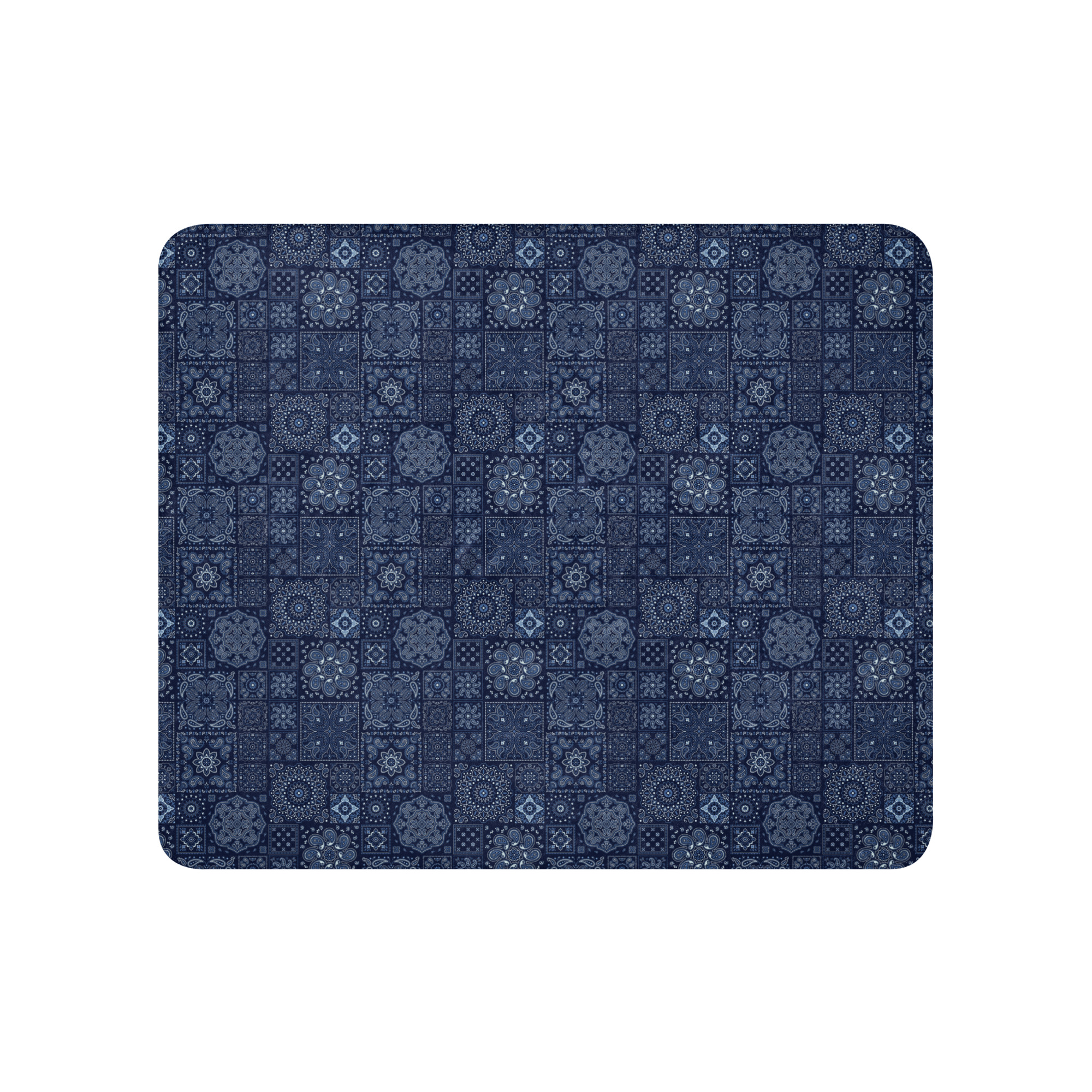 Blue Bandana Sherpa blanket