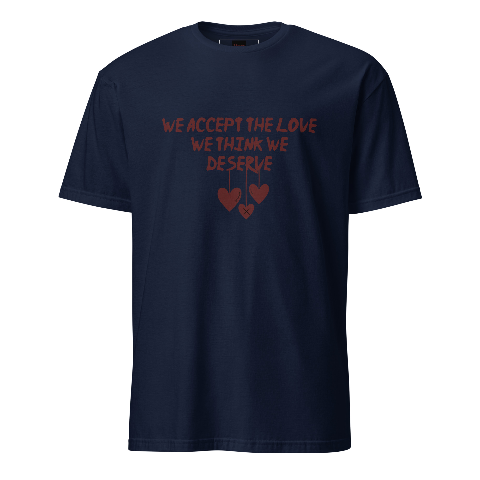 unisex-basic-softstyle-t-shirt-navy-front-69fea188e921f.jpg The Love We Deserve Short-Sleeve Unisex T-Shirt