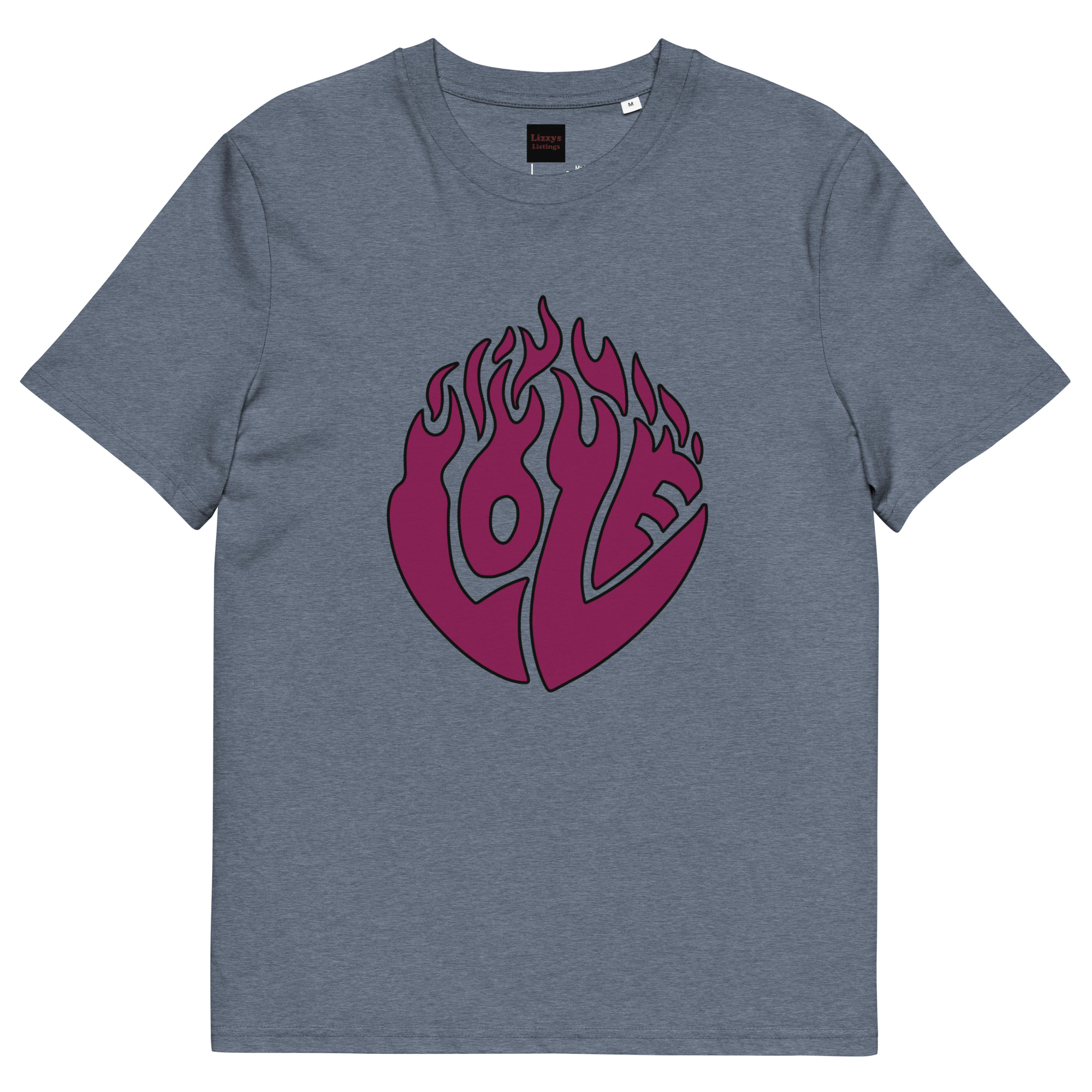 unisex-organic-cotton-creator-2.0-t-shirt-dark-heather-blue-front-69fea1d0a8aa5.jpg Love Unisex organic cotton t-shirt