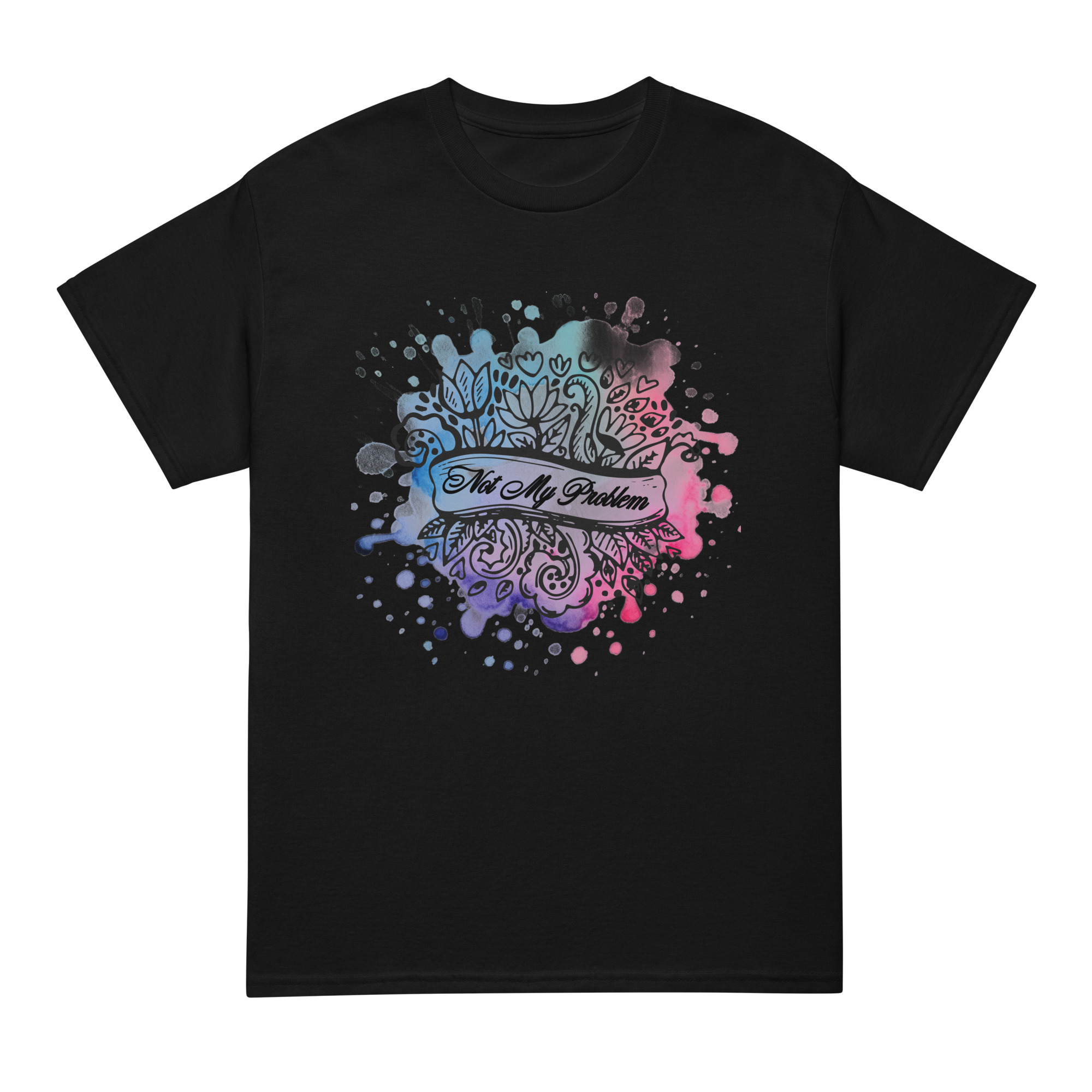 unisex-sports-tee-black-front-69fea4ca4f9e5.jpg Not My Problem DryBlend® T-Shirt