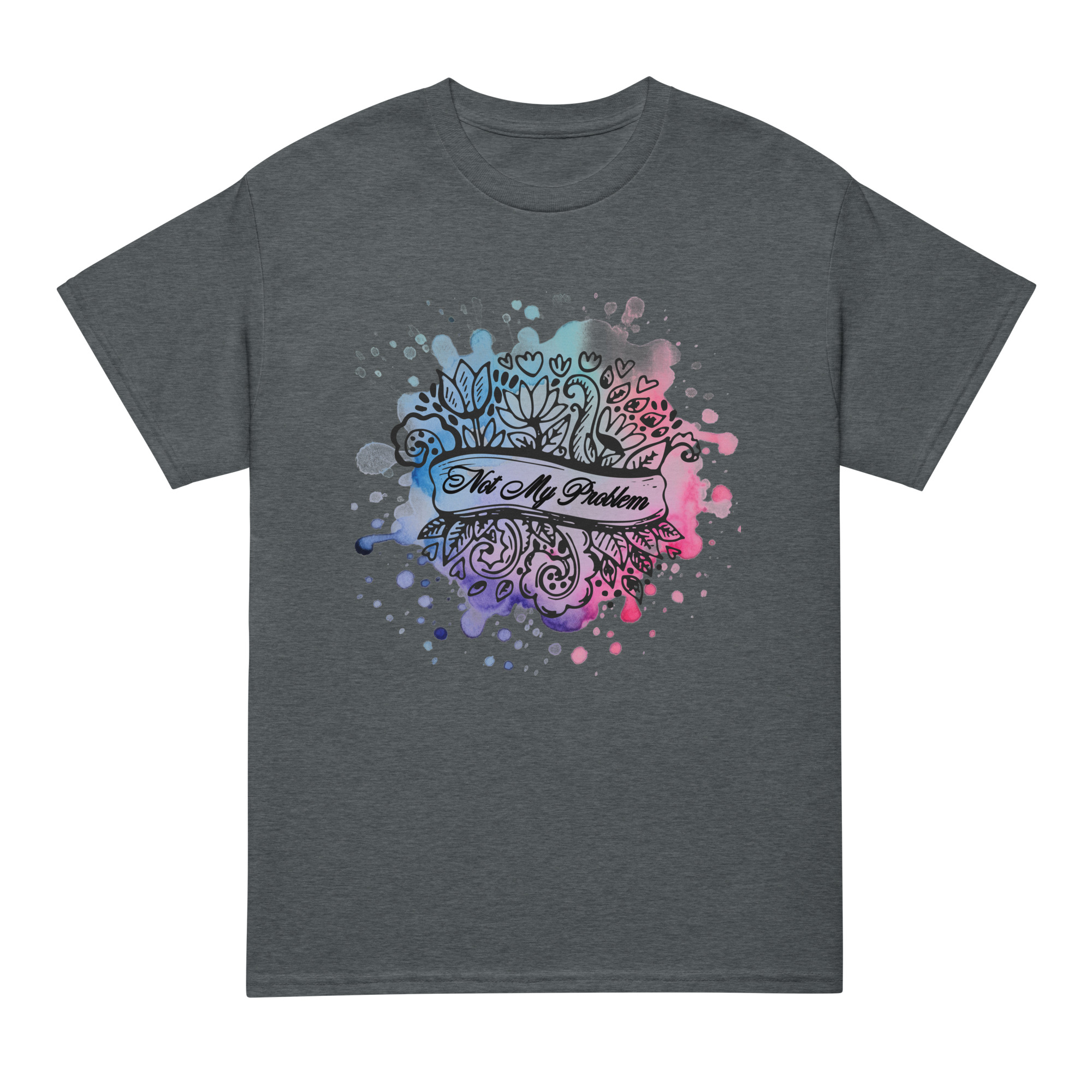 unisex-sports-tee-dark-heather-front-69fea4ca4faf1.jpg Not My Problem DryBlend® T-Shirt