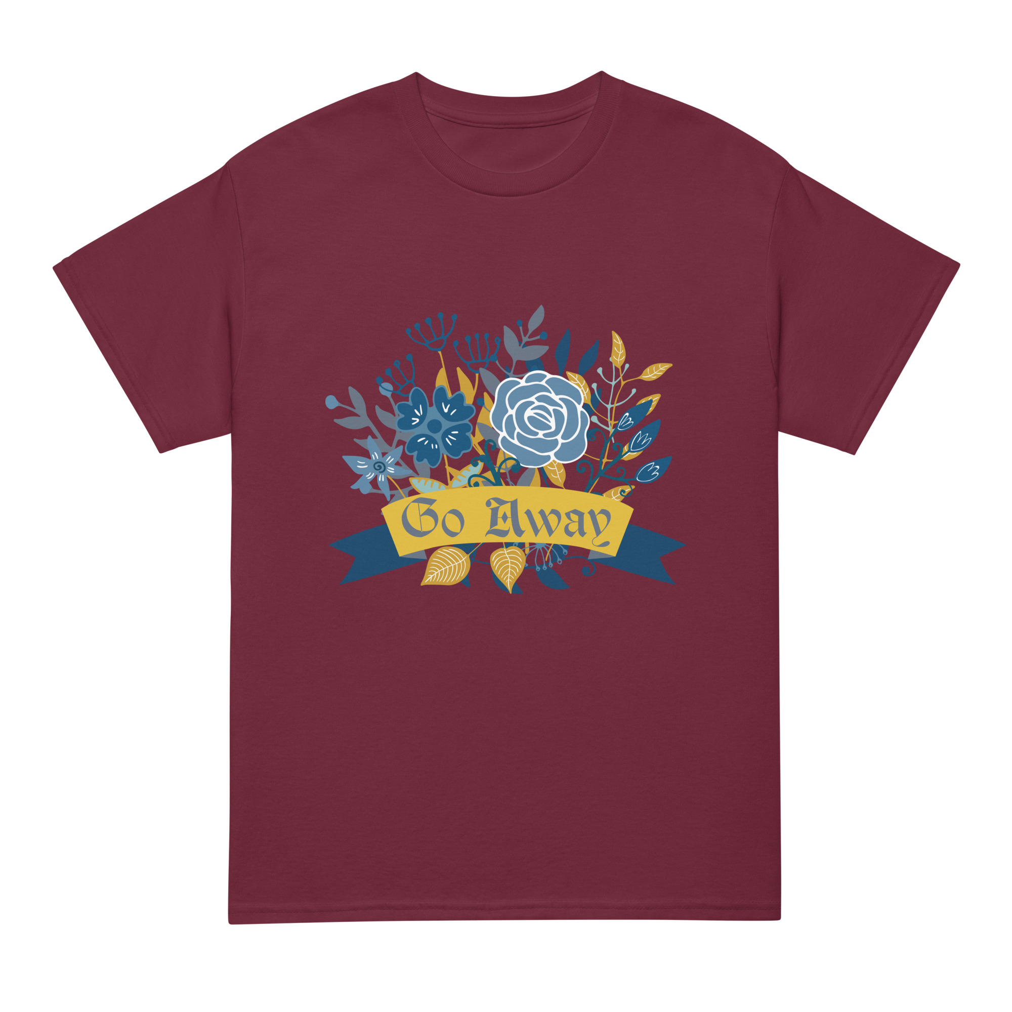 unisex-sports-tee-maroon-front-69fea4ca0f518.jpg Go Away DryBlend® T-Shirt