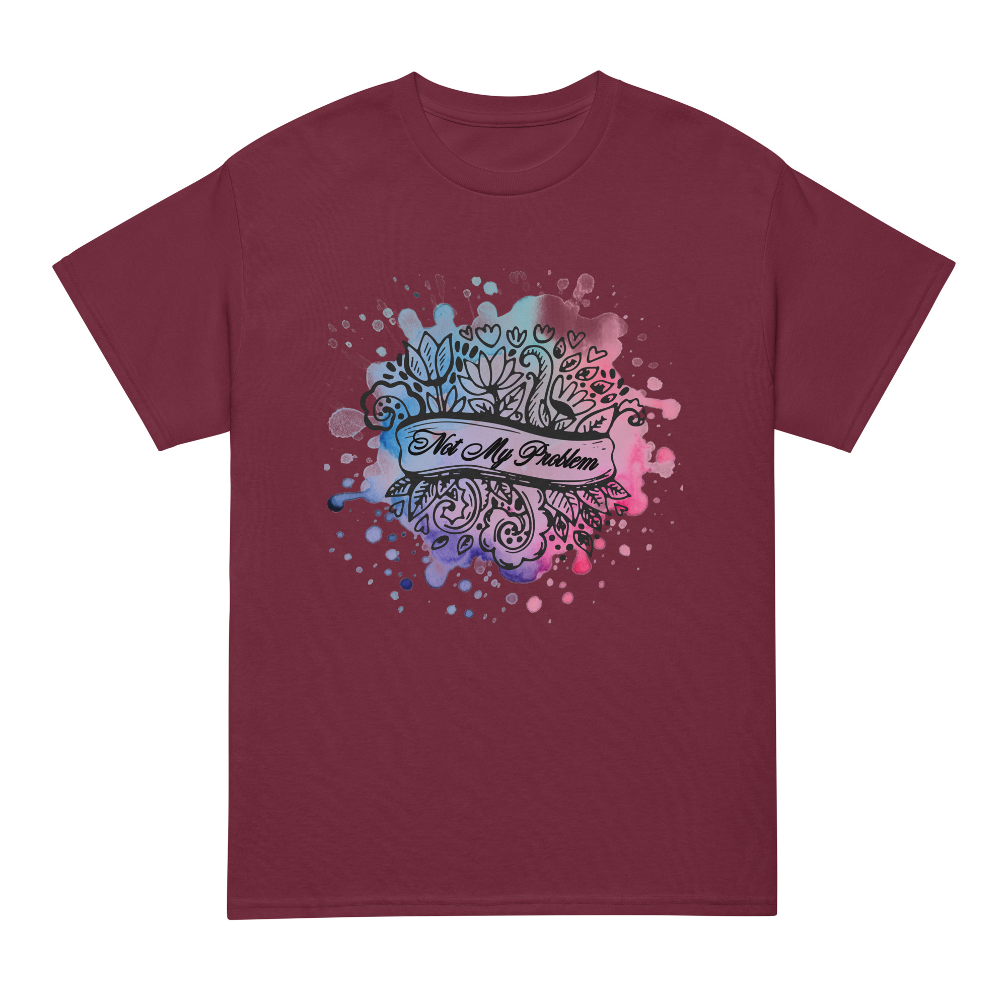unisex-sports-tee-maroon-front-69fea4ca4fdeb.jpg Not My Problem DryBlend® T-Shirt