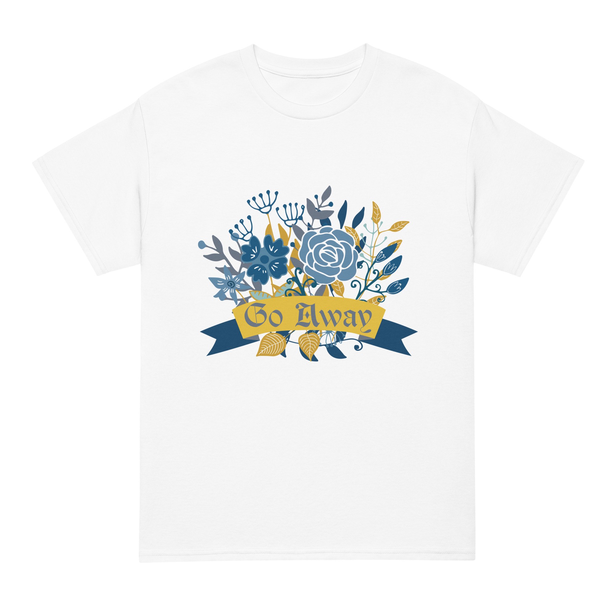 unisex-sports-tee-white-front-69fea4ca0f785.jpg Go Away DryBlend® T-Shirt