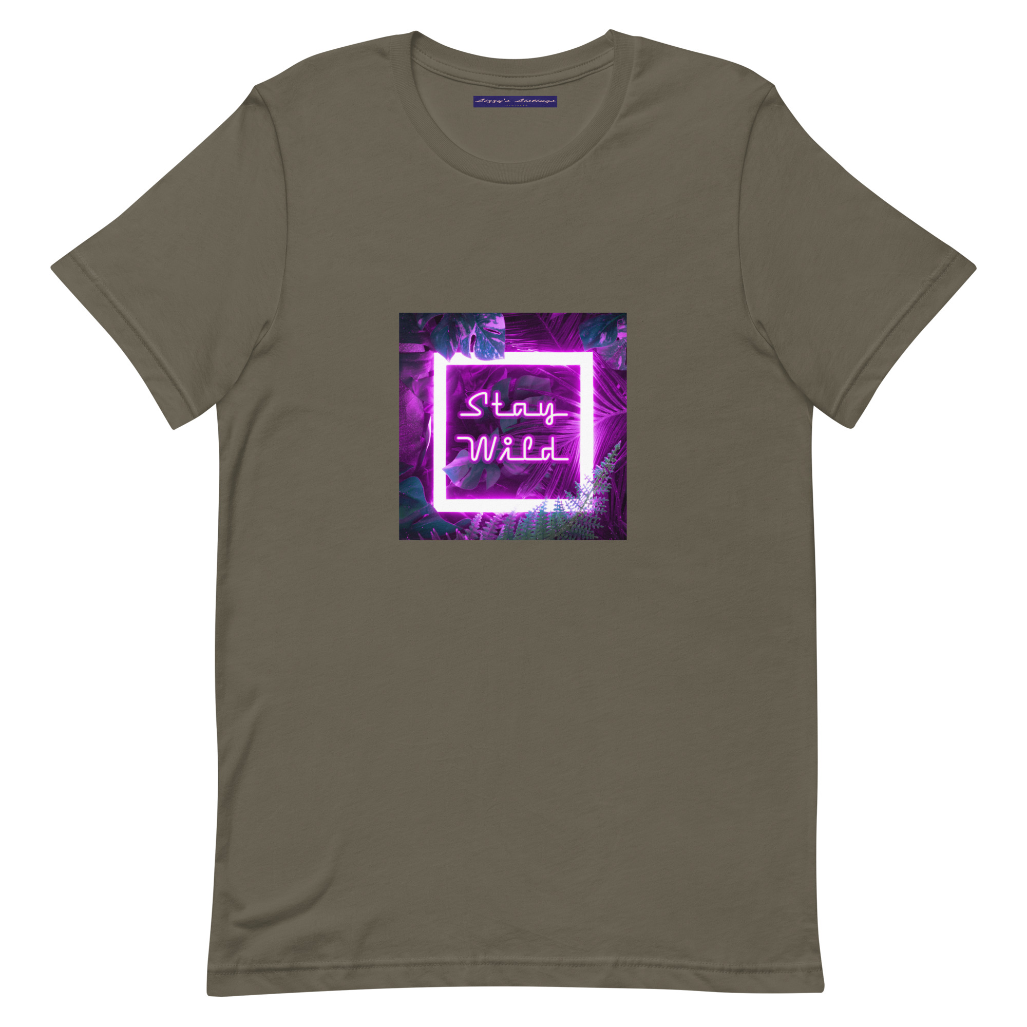 unisex-staple-t-shirt-army-front-69fea2ab63017.jpg Stay Wild Tee