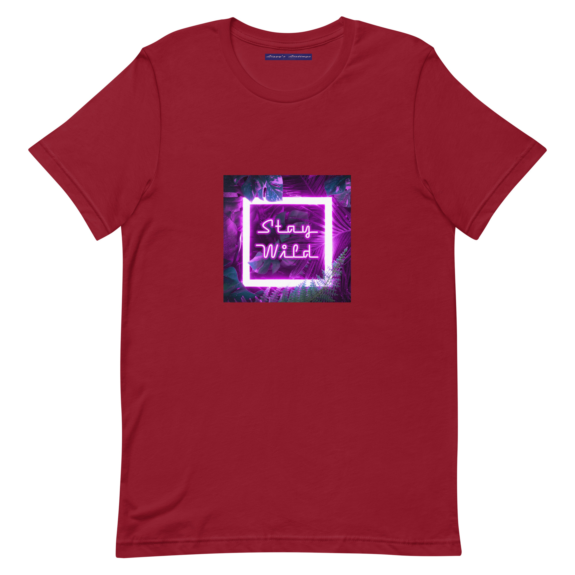 unisex-staple-t-shirt-cardinal-front-69fea2ab6e9c1.jpg Stay Wild Tee