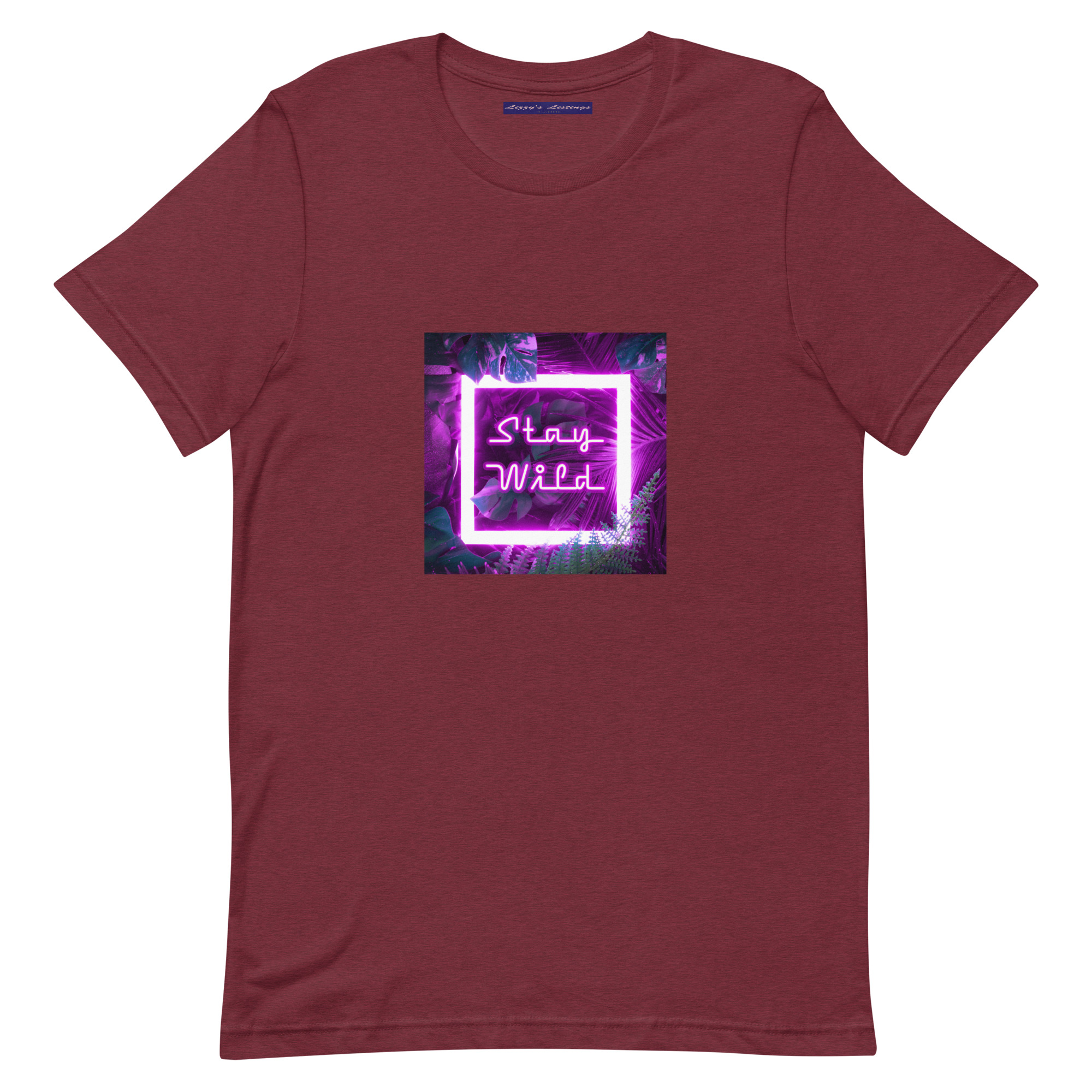unisex-staple-t-shirt-heather-cardinal-front-69fea2ab765bb.jpg Stay Wild Tee