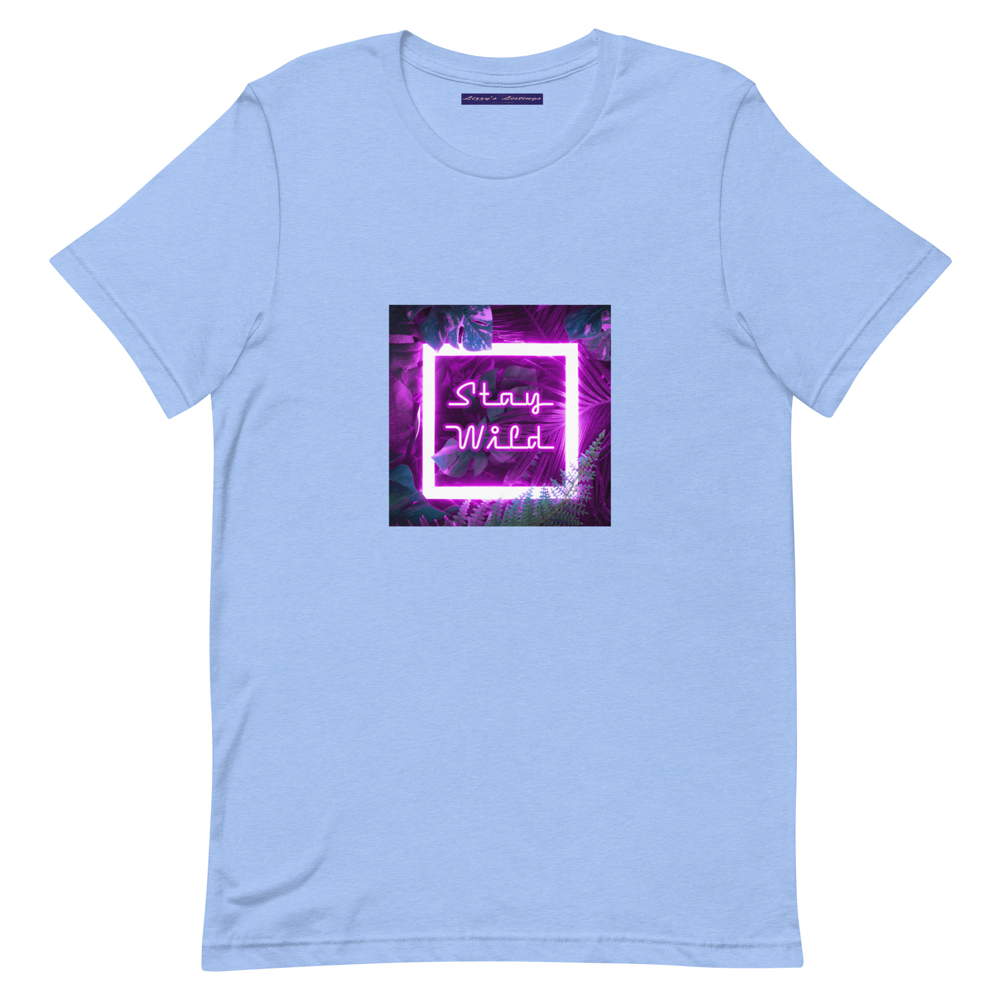 unisex-staple-t-shirt-heather-carolina-blue-front-69fea2abc70c4.jpg Stay Wild Tee