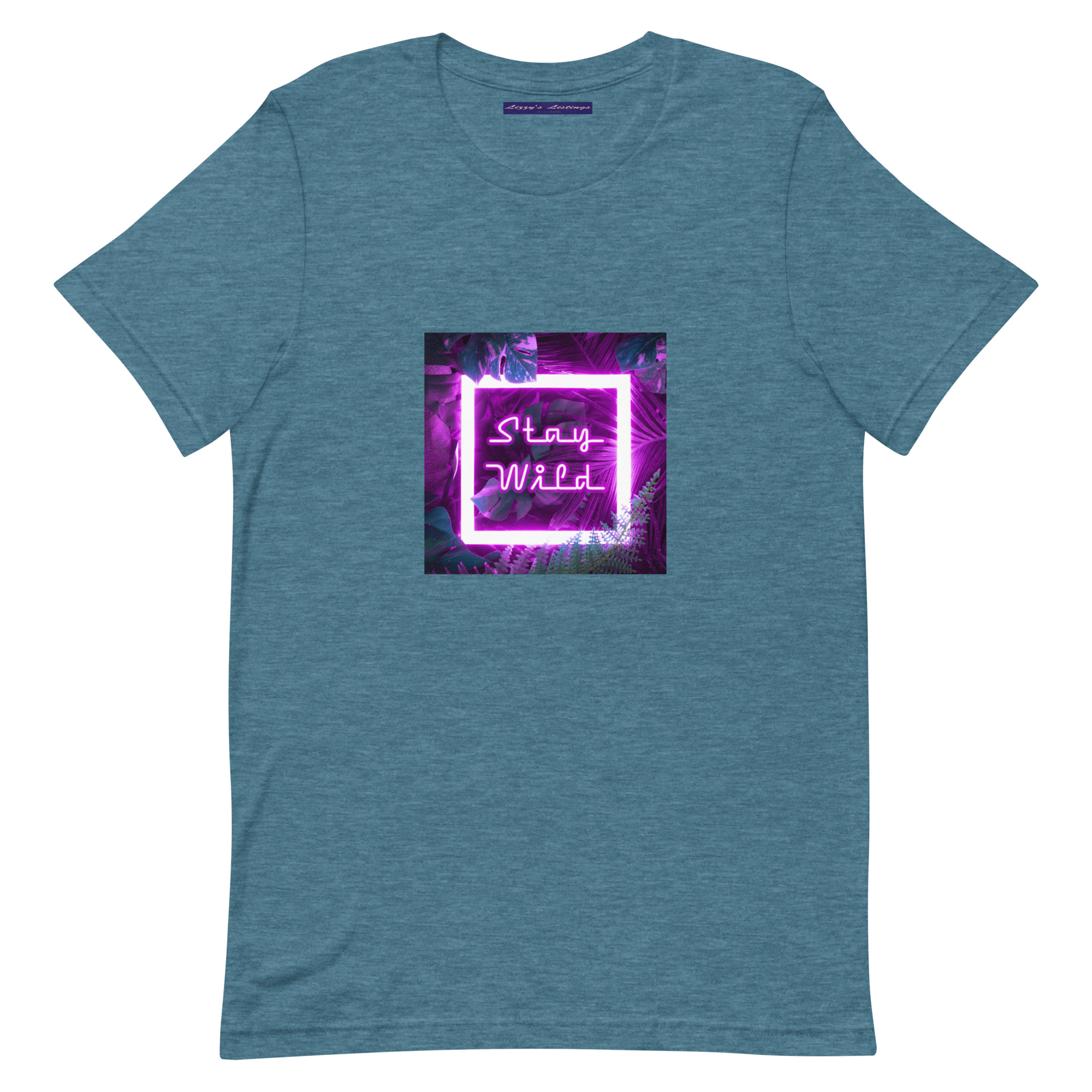 unisex-staple-t-shirt-heather-deep-teal-front-69fea2ab7780d.jpg Stay Wild Tee