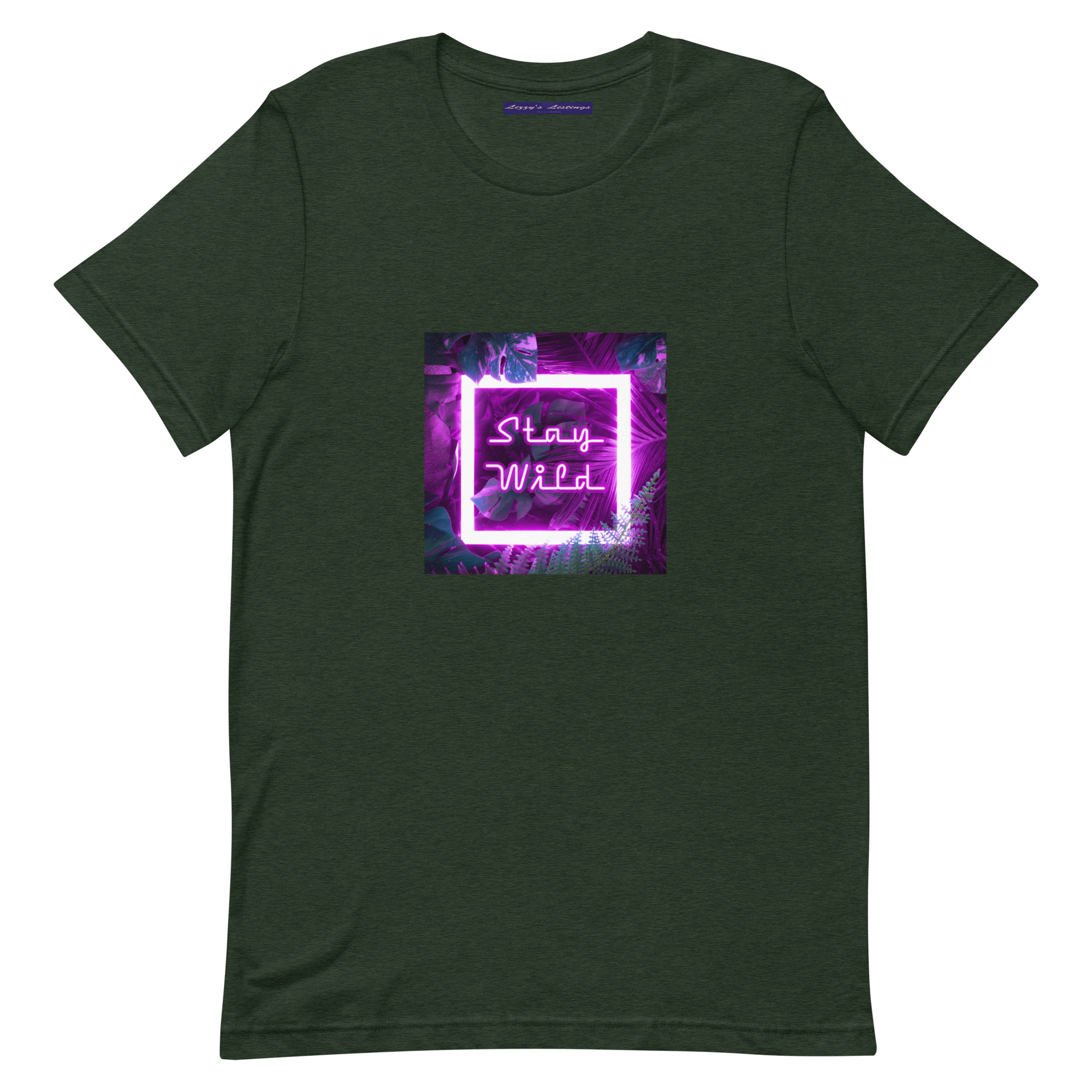 unisex-staple-t-shirt-heather-emerald-front-69fea2abc5111.jpg Stay Wild Tee