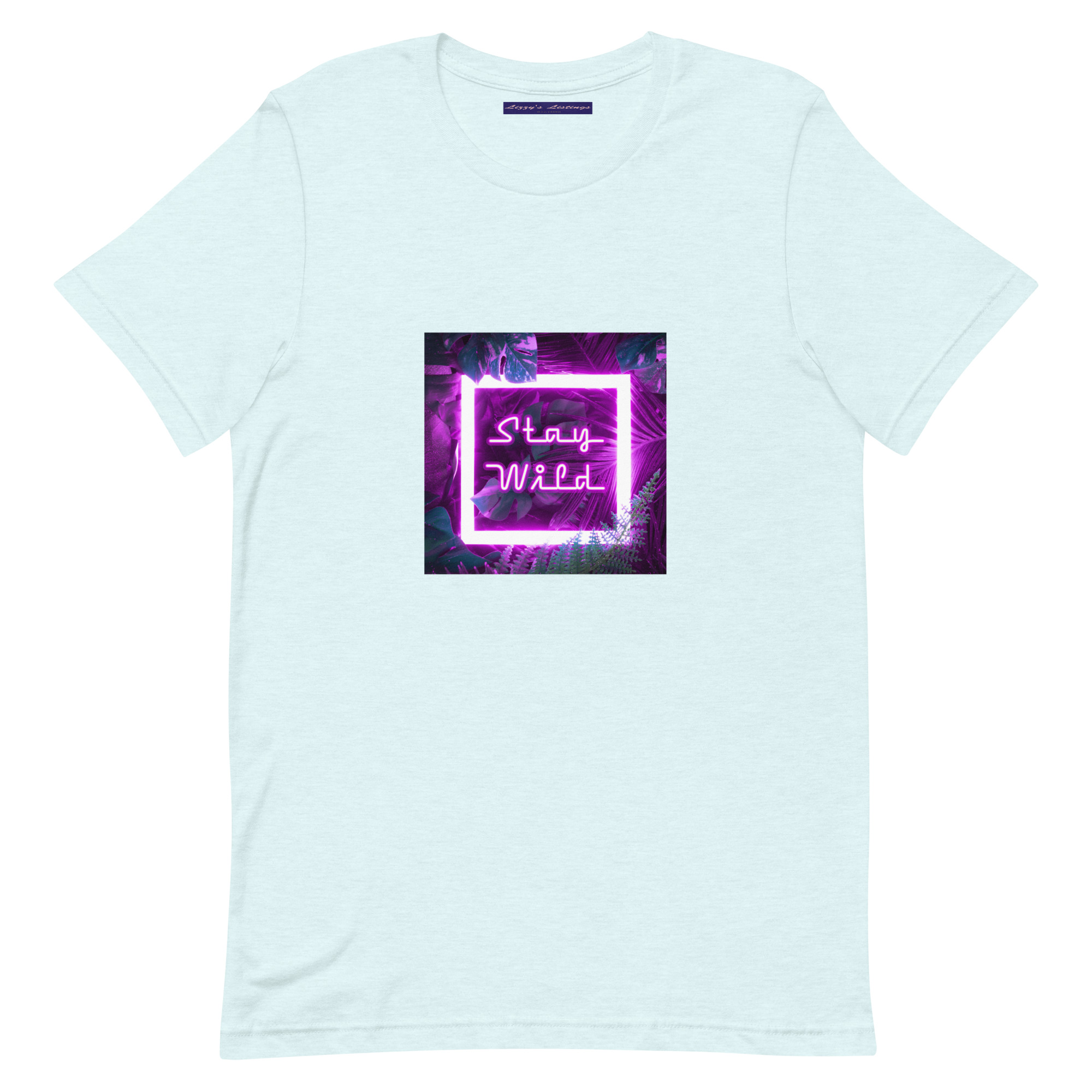 unisex-staple-t-shirt-heather-ice-blue-front-69fea2abb10a5.jpg Stay Wild Tee