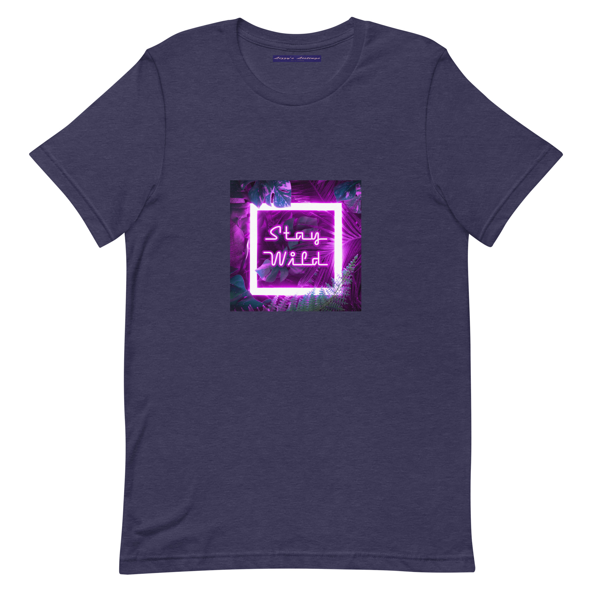 unisex-staple-t-shirt-heather-midnight-navy-front-69fea2ab7e522.jpg Stay Wild Tee