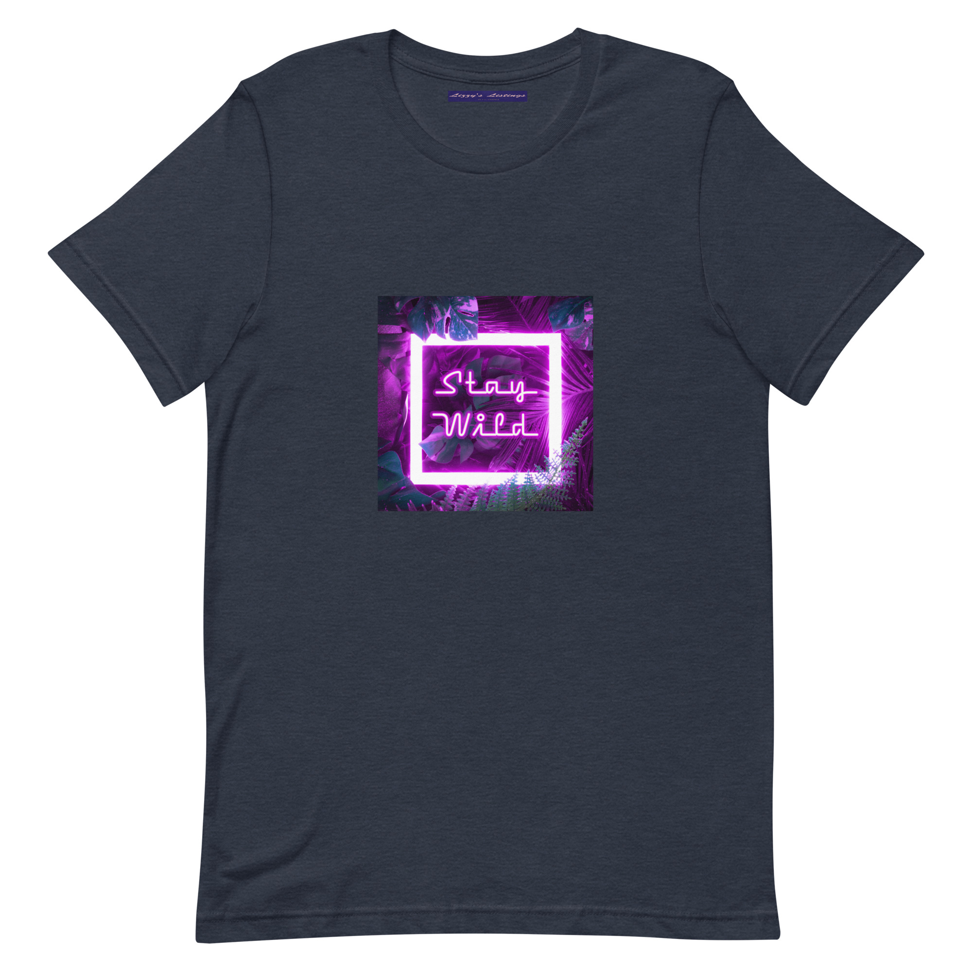 unisex-staple-t-shirt-heather-navy-front-69fea2ab80909.jpg Stay Wild Tee