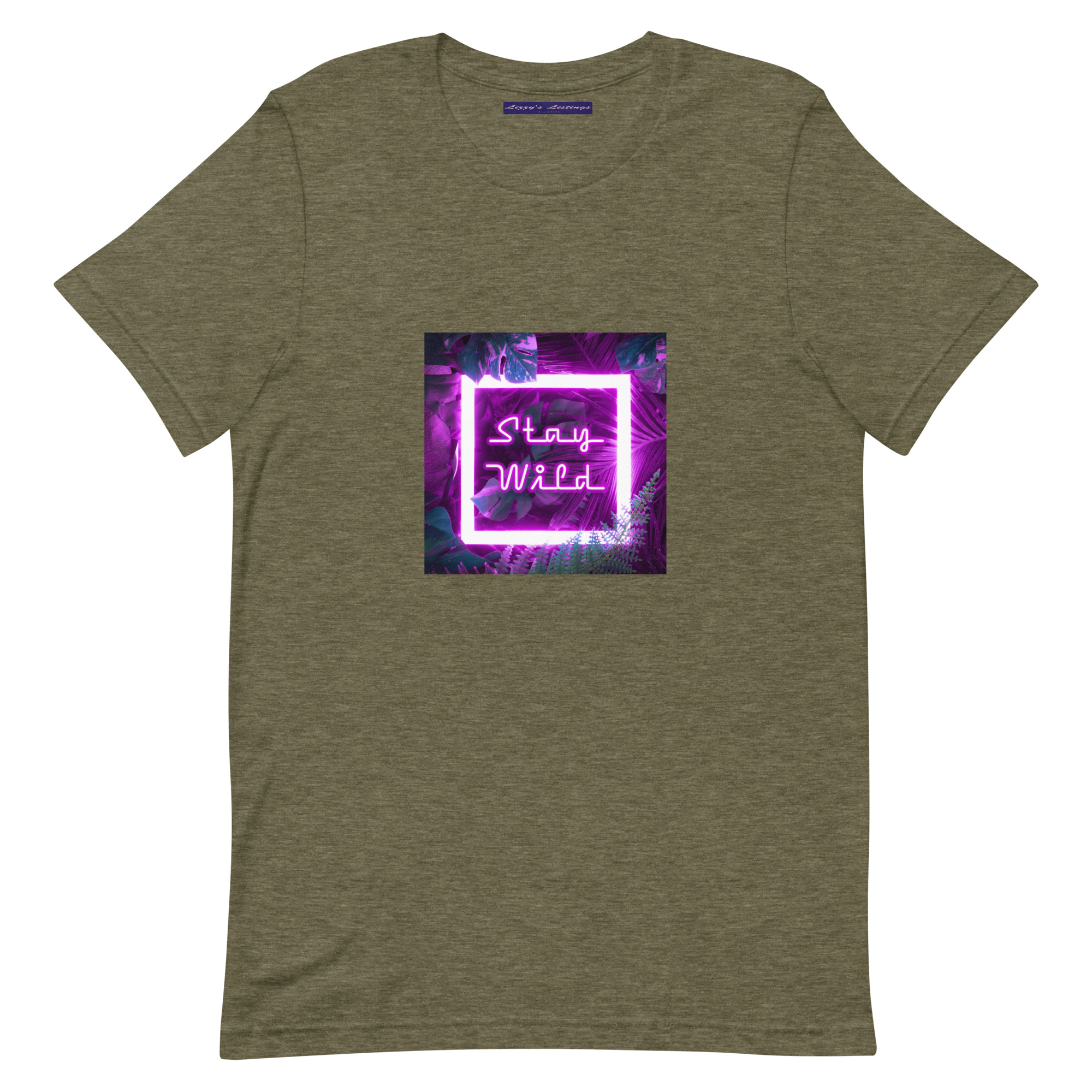 unisex-staple-t-shirt-heather-olive-front-69fea2abb0019.jpg Stay Wild Tee