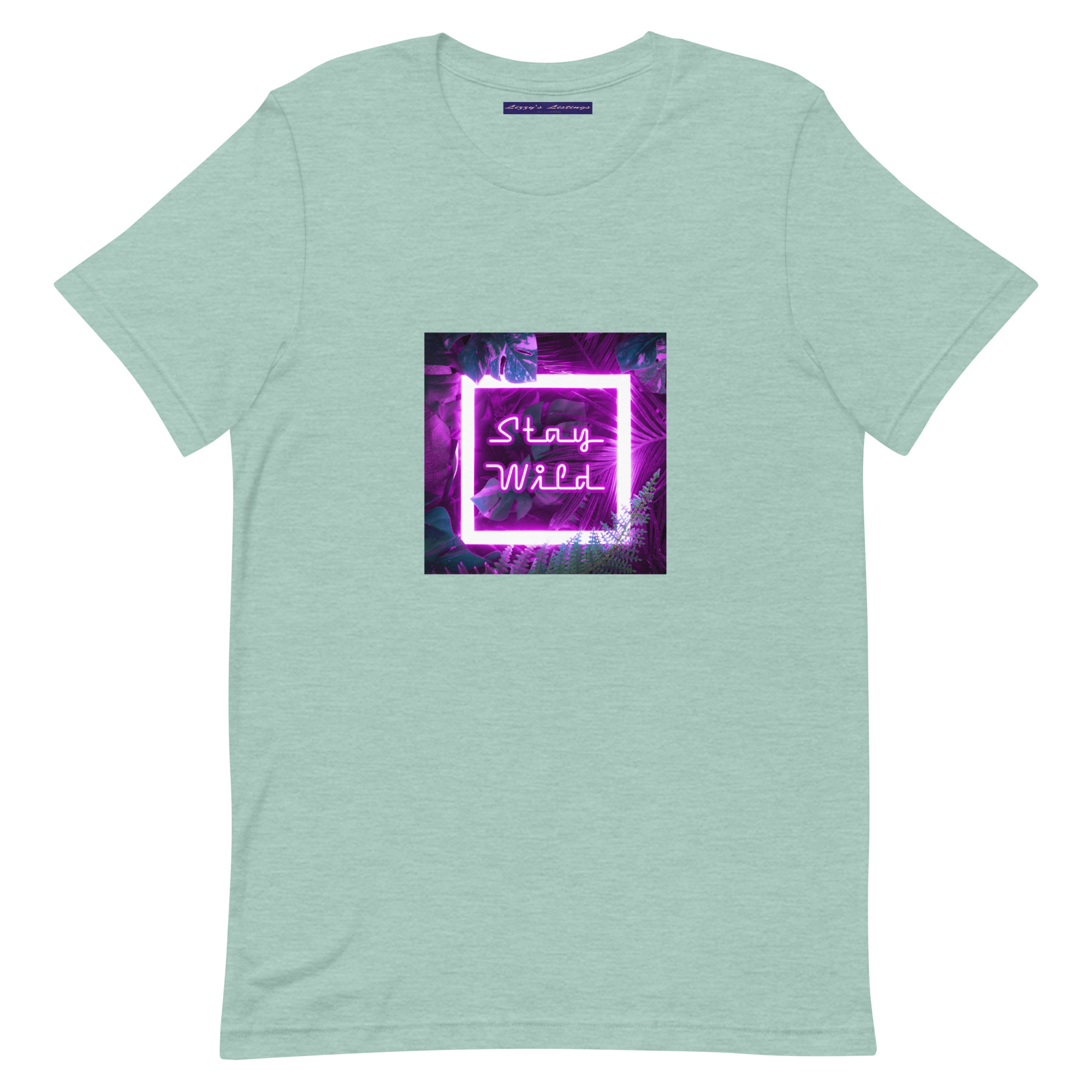 unisex-staple-t-shirt-heather-prism-dusty-blue-front-69fea2ab84fcd.jpg Stay Wild Tee