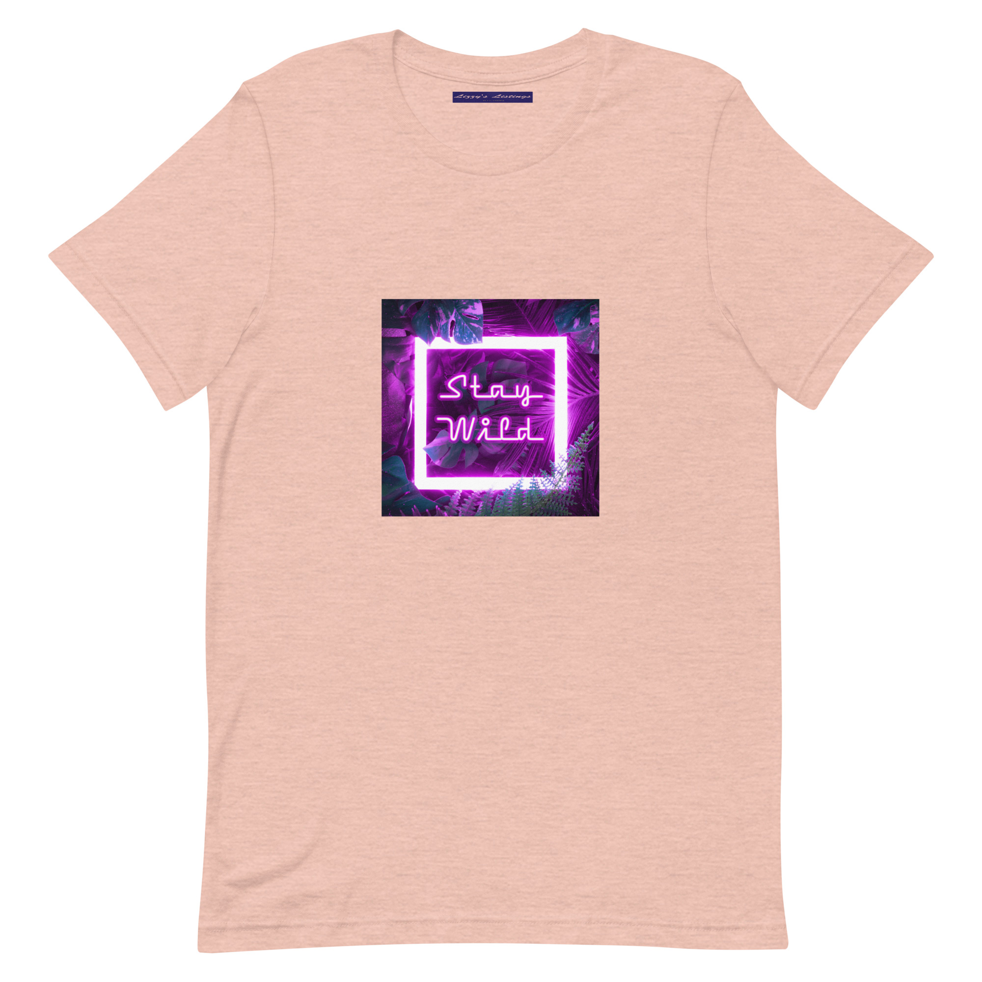 unisex-staple-t-shirt-heather-prism-peach-front-69fea2ab89140.jpg Stay Wild Tee
