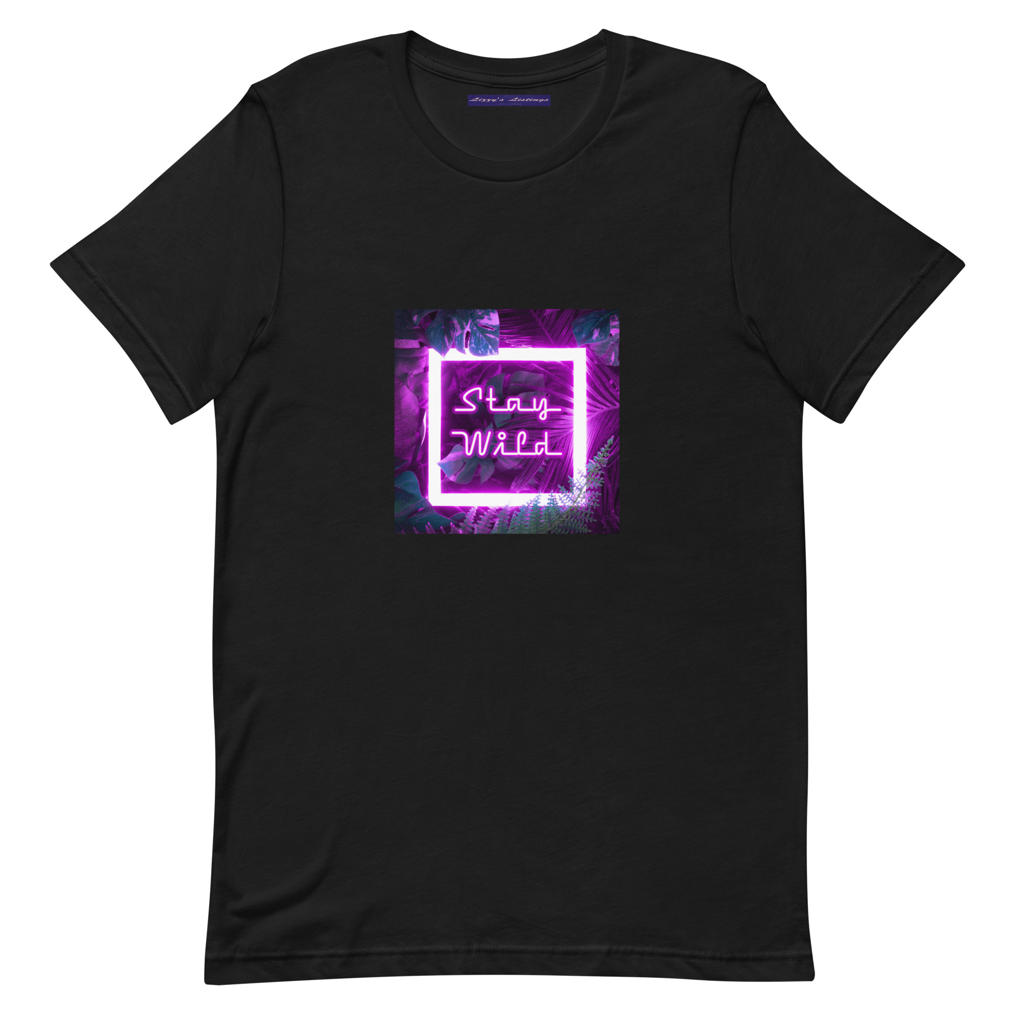 unisex-staple-t-shirt-solid-black-blend-front-69fea2abb982c.jpg Stay Wild Tee