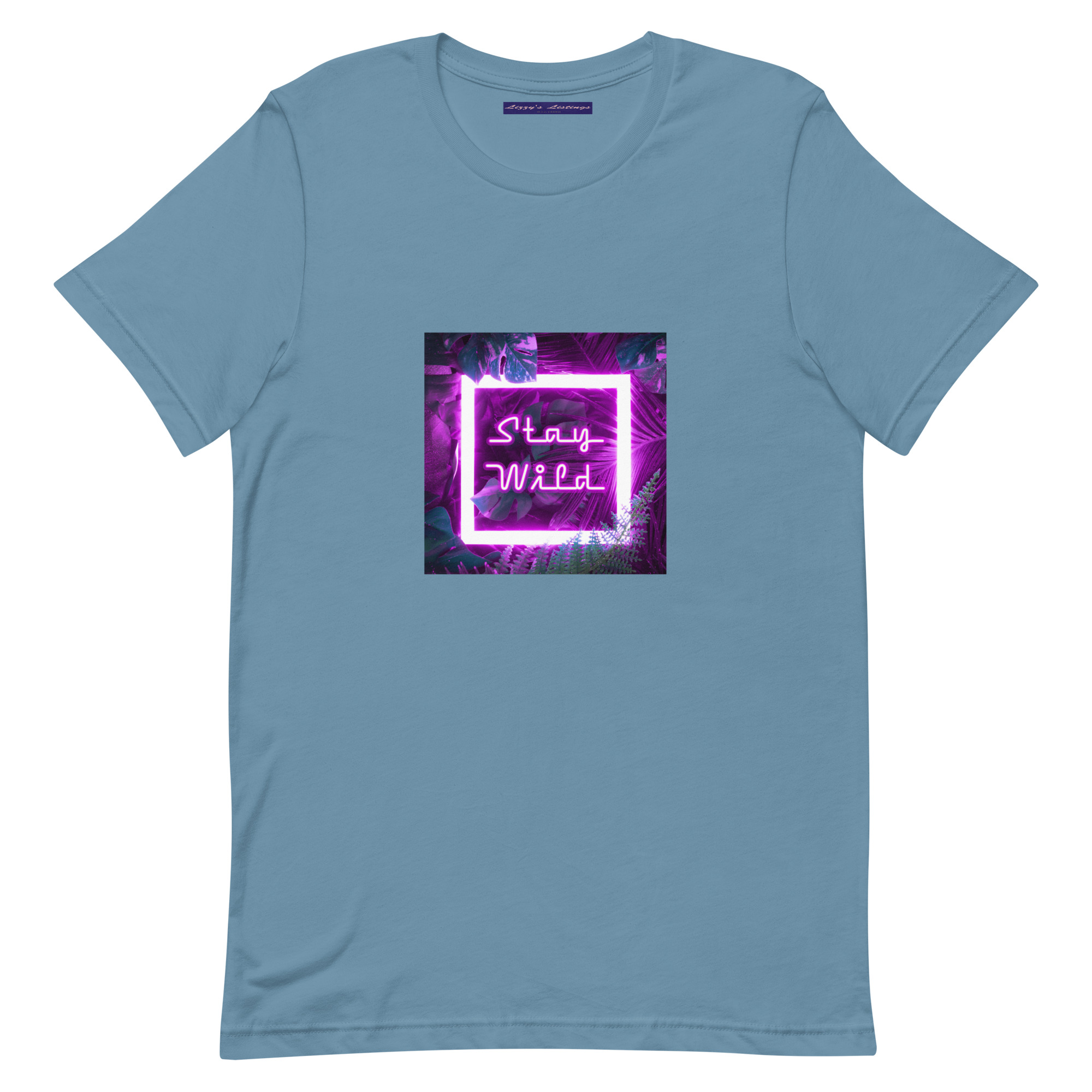unisex-staple-t-shirt-steel-blue-front-69fea2aba605f.jpg Stay Wild Tee