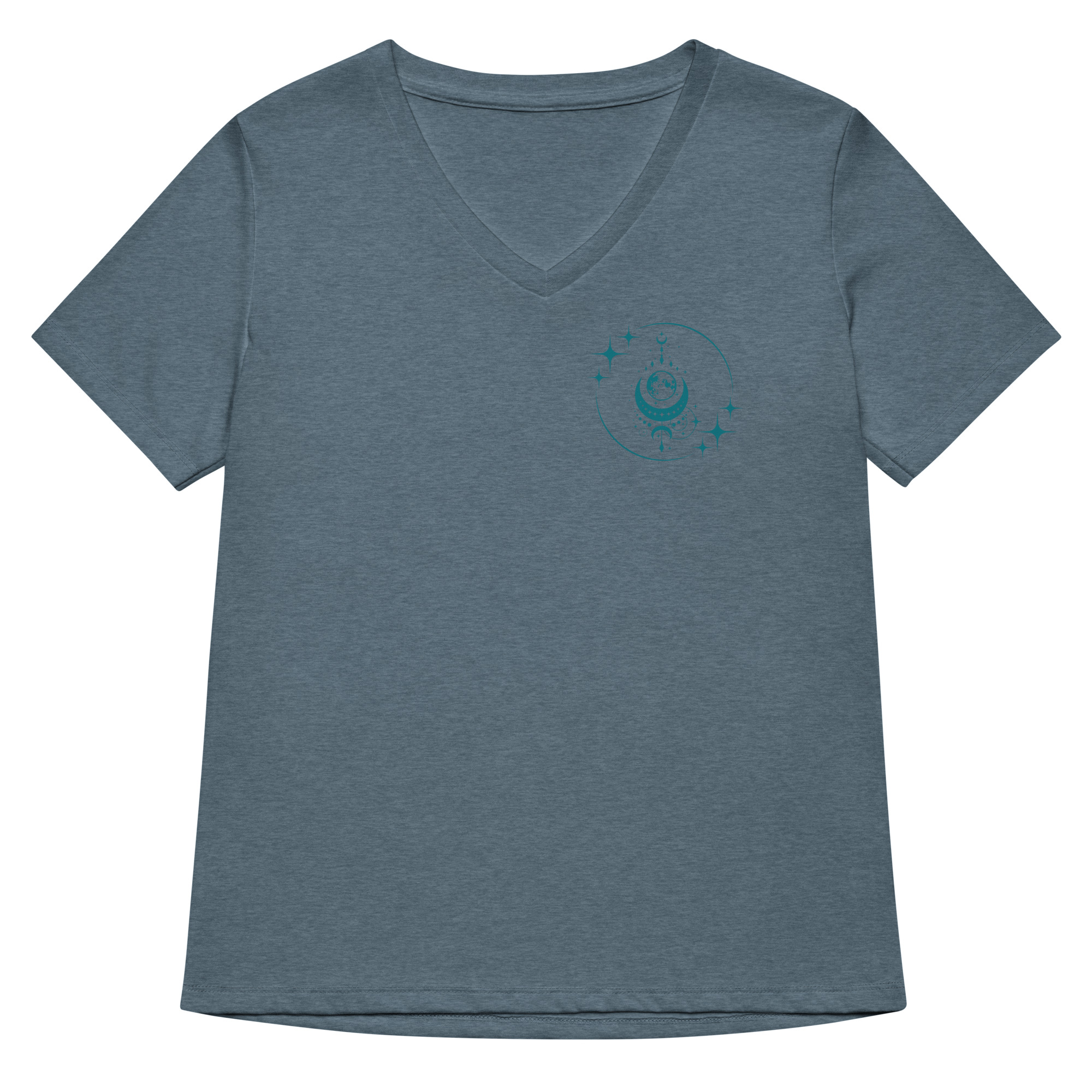 Moon n Stars Women’s relaxed v-neck t-shirt