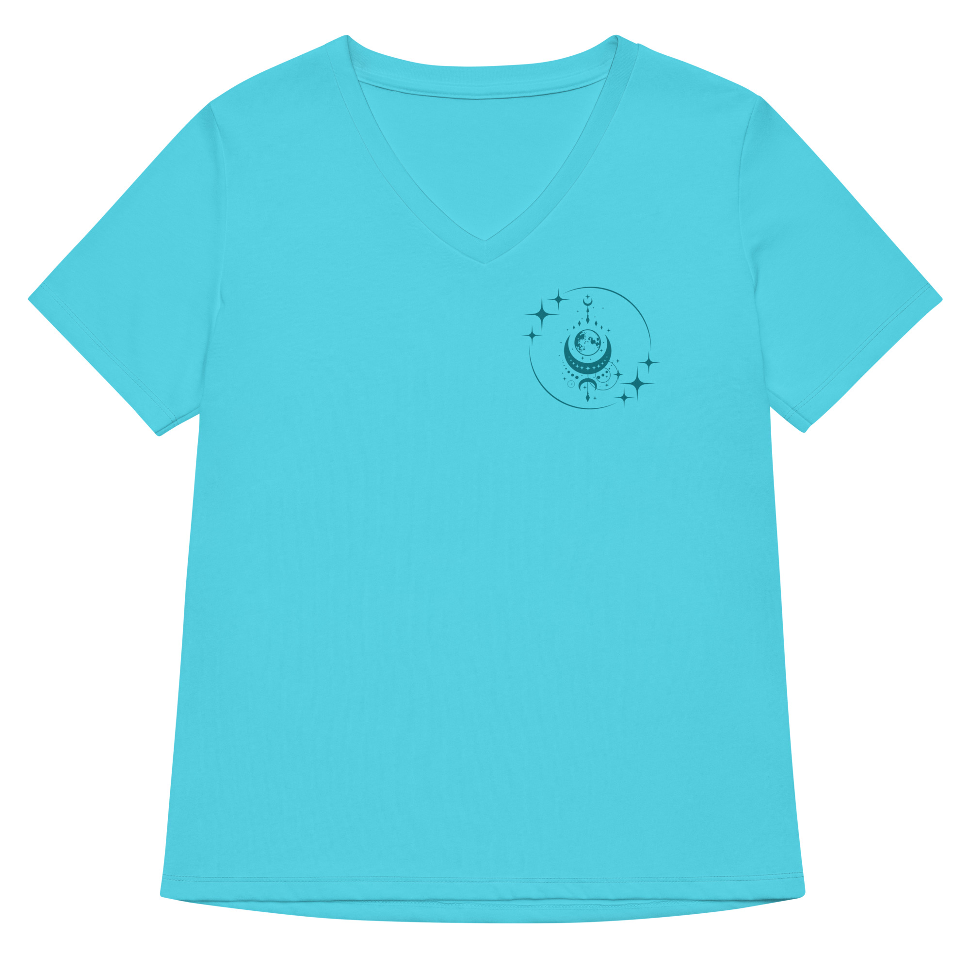 Moon n Stars Women’s relaxed v-neck t-shirt