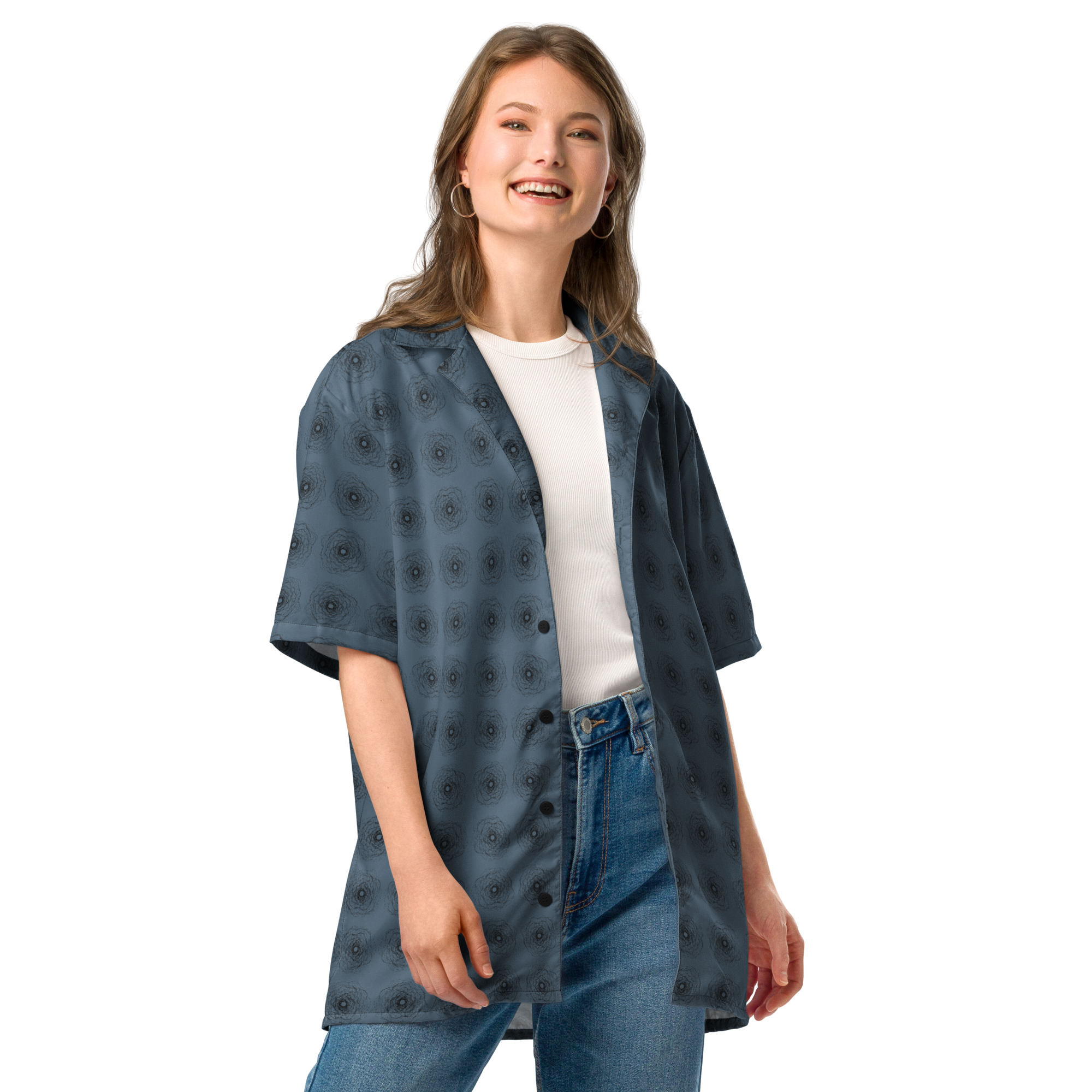 Flower Unisex button shirt
